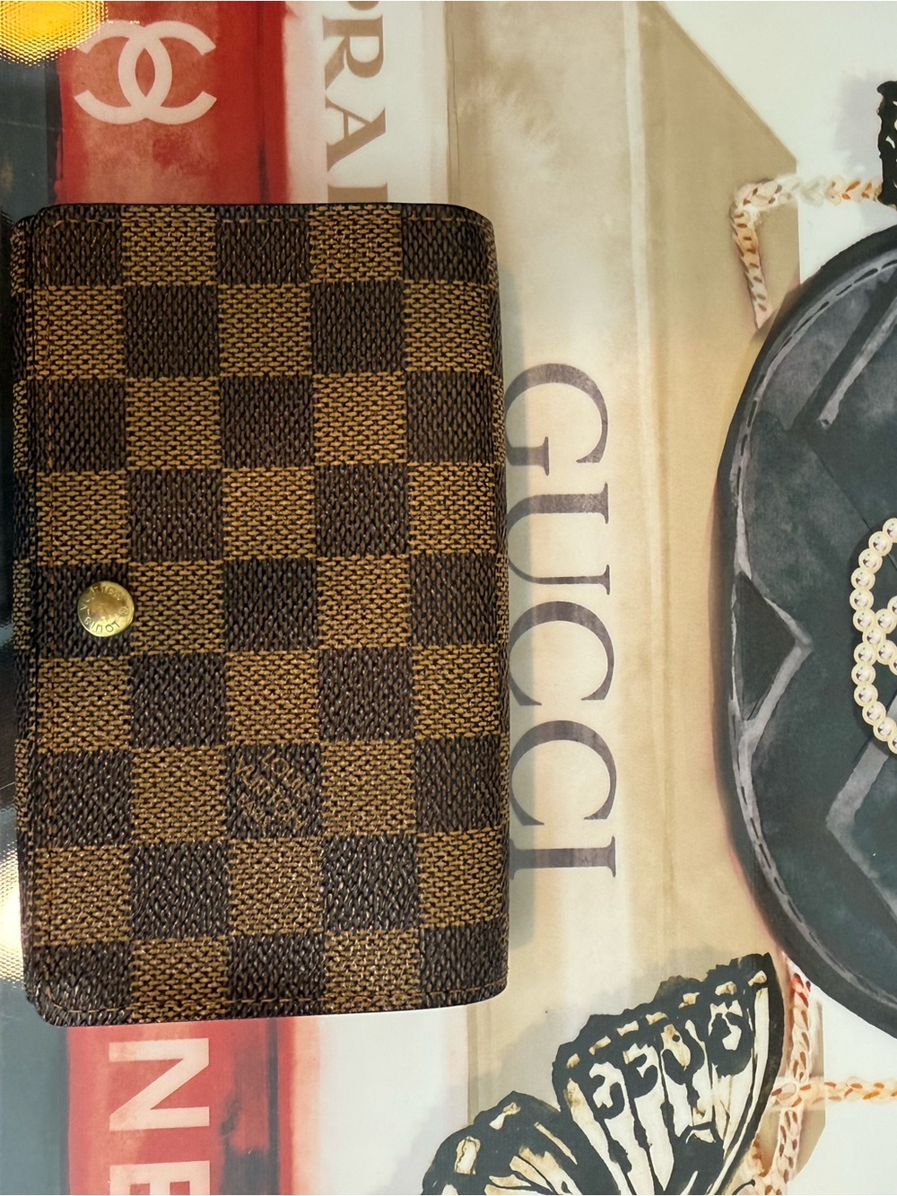 Louis Vuitton Brown Damier Ebene Compact Wallet